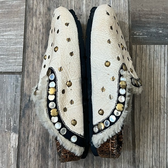 Free People Textile Damon Cozy Mules Size 7.5 - Picture 7 of 9